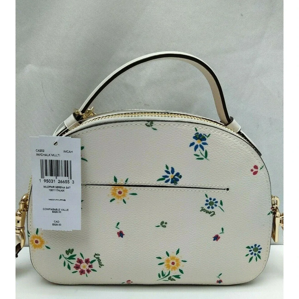 Coach Serena Multicolor Leather Floral Zipper Satchel Crossbody Bag - NWT $328